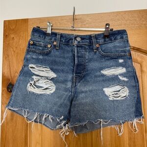 Levi’s high rise denim shorts